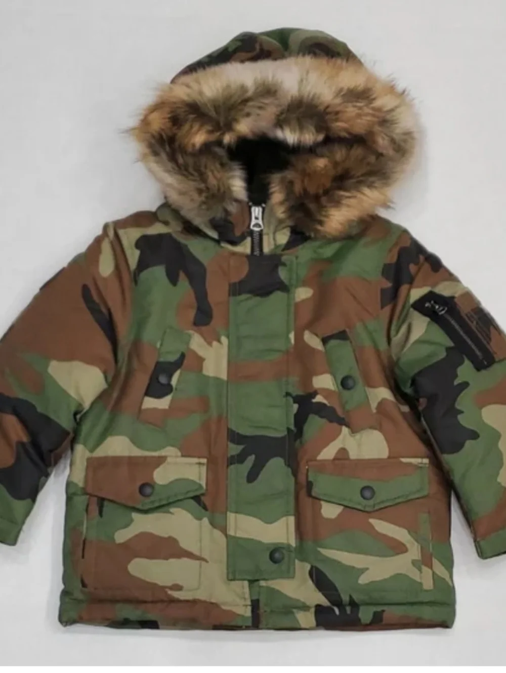 Polo Ralph Lauren Little Boys Camo Down Parka Size 2/2T.